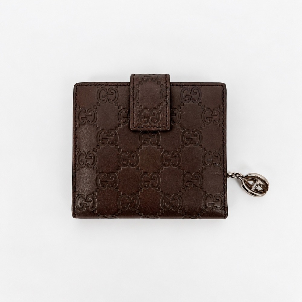 Gucci Wallet Mens Brown Guccissima Leather GG Monogram Bifold Luxury Charm